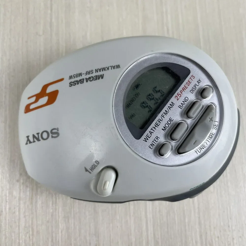 Sony S2 SRF-M85W Sports Mega Bass Walkman Weather/FM/AM Radio/Tested Working